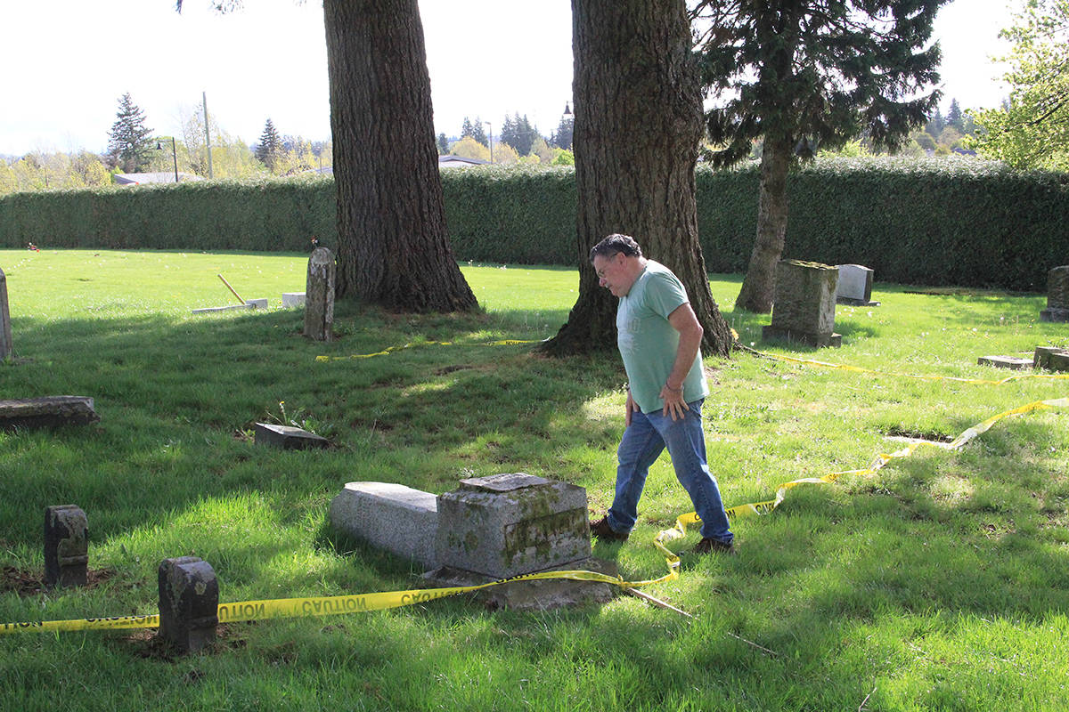 100-year-old gravestones vandalized at Surrey Centre Cemetery