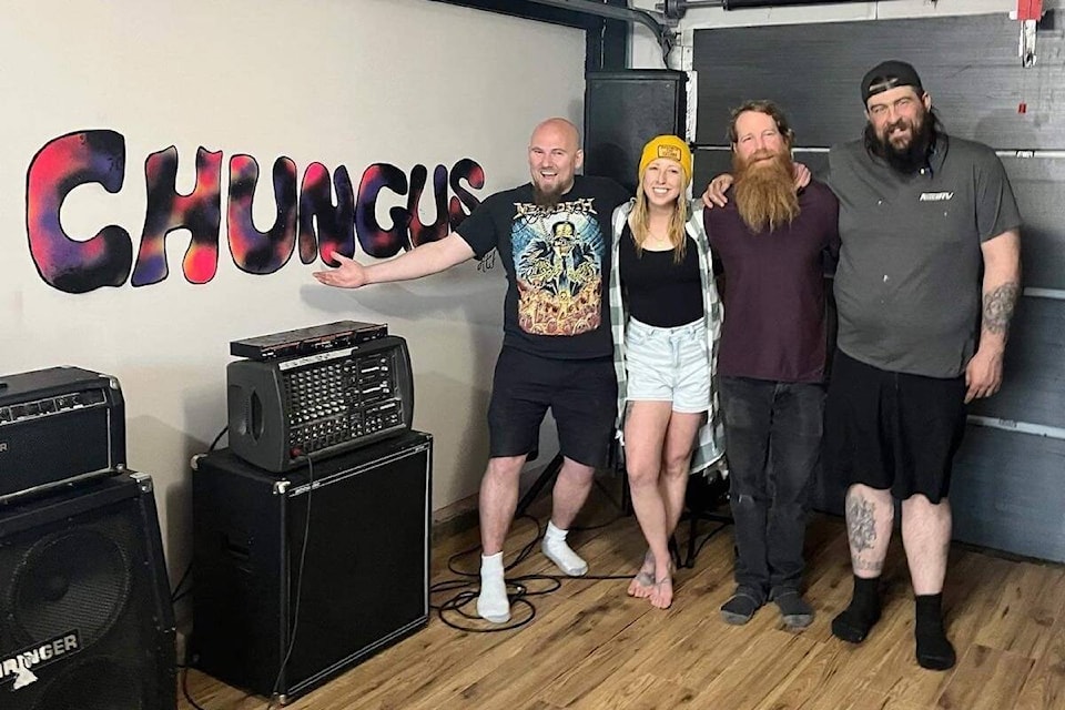 The Fernie band Chungus. From left to right: Darren Ungaro (guitarist), Hayley ward (singer), Dale Wyatt (bassist), Braydan Mynott (drummer). (Courtesy of Hayley Ward)