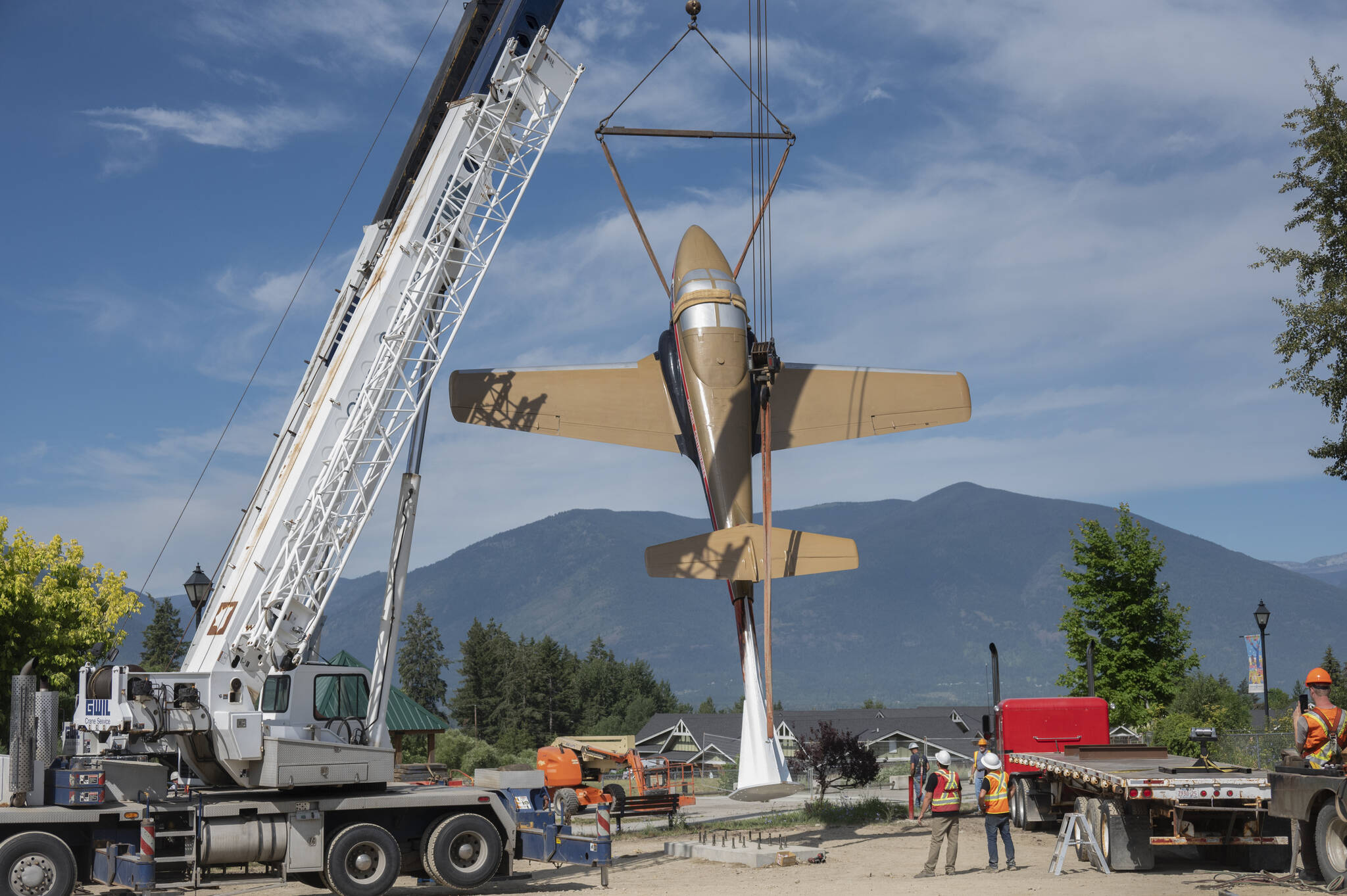 Last week, the CT-114 Tutor Jet was installed just outside of Millennium Park. (Photo by Peter McLennan)