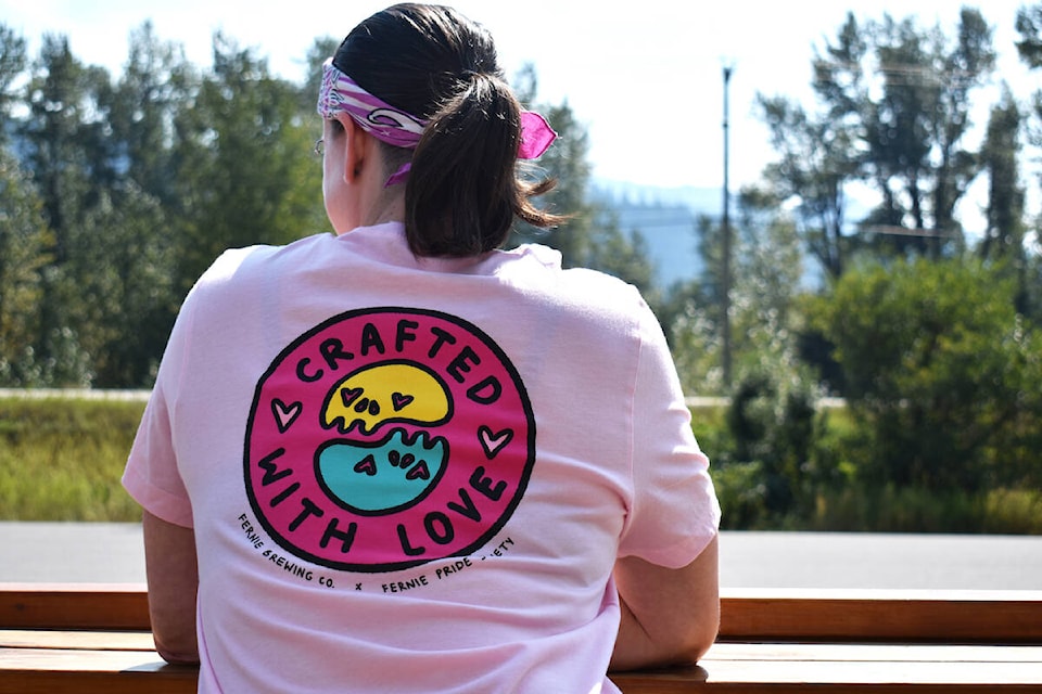 FBC production supervisor Anita Roloff showing off a new limited-edition ‘Crafted with Love’ t-shirt. (Contributed by FBC)