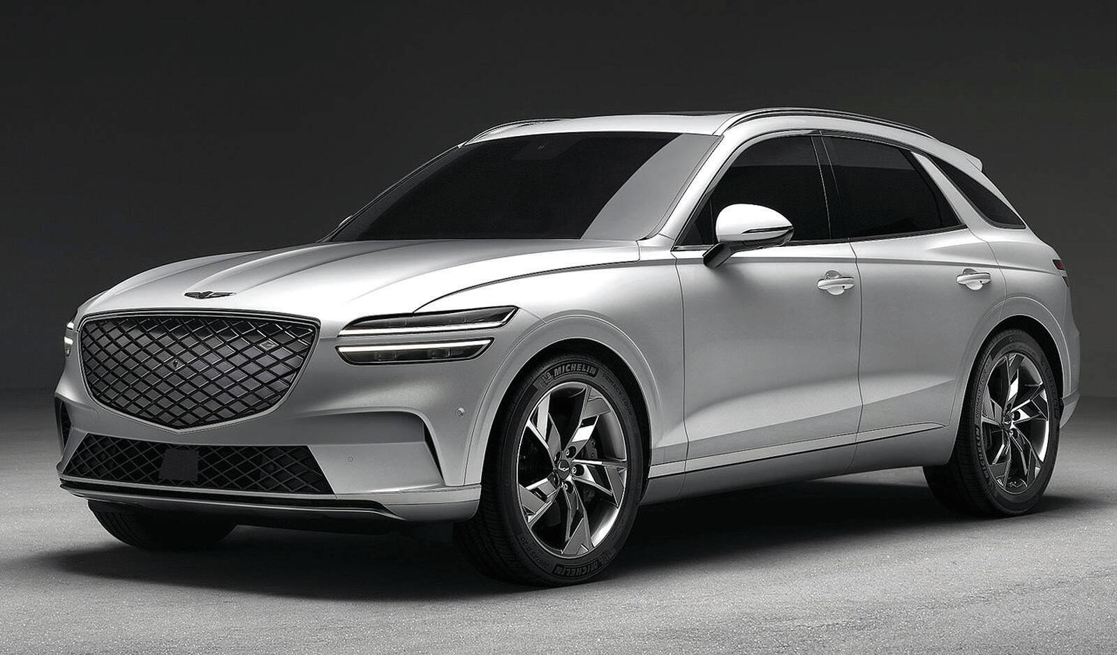 The electric GV70, expected to arrive by mid-2022, will be available with up to 483 horsepower. PHOTO: GENESIS