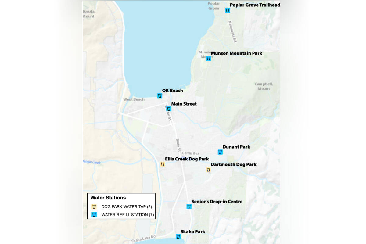 Publically accessible water stations in Penticton. (Photo- City of Penticton)