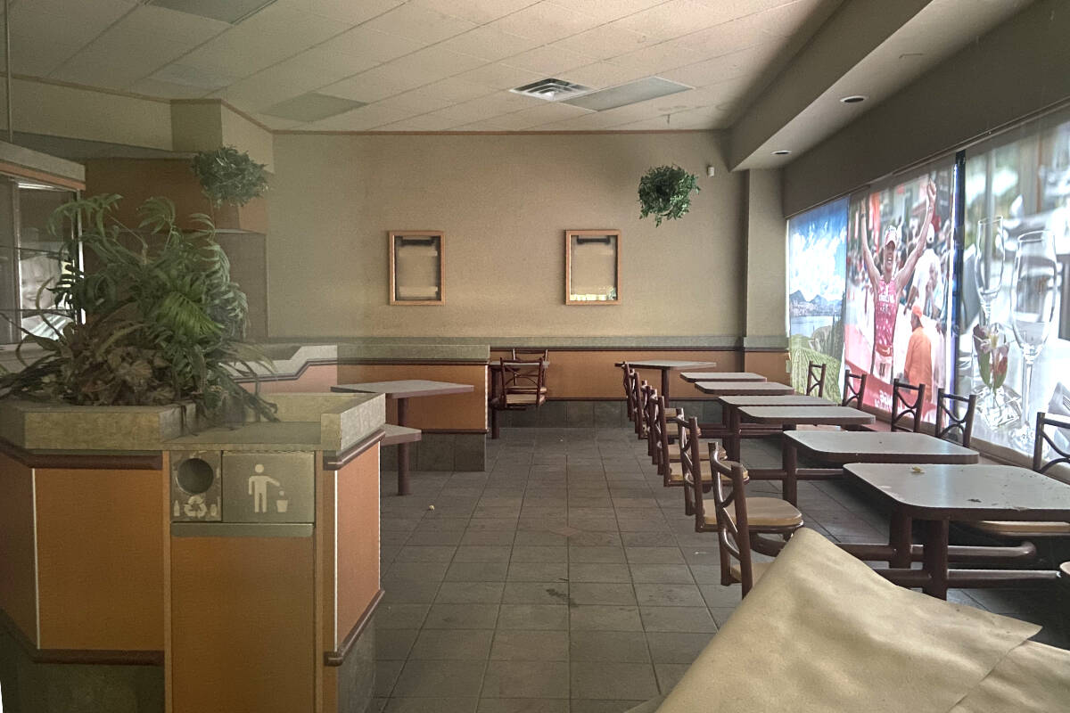 Walking past this on Main Street, by the Smart Shoppers, you would never know there is all the makings of a Tim Hortons frozen in time. (Monique Tamminga Western News)