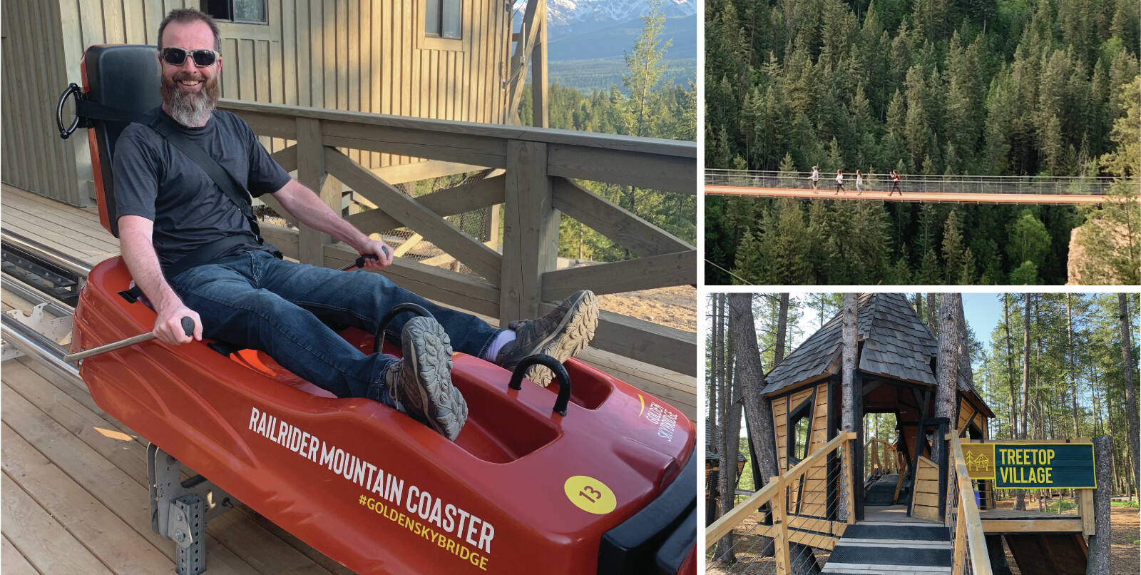 Some of the many thrilling adventures at the Golden Skybridge in Golden, B.C. Dan Shipley / West Coast Traveller photos