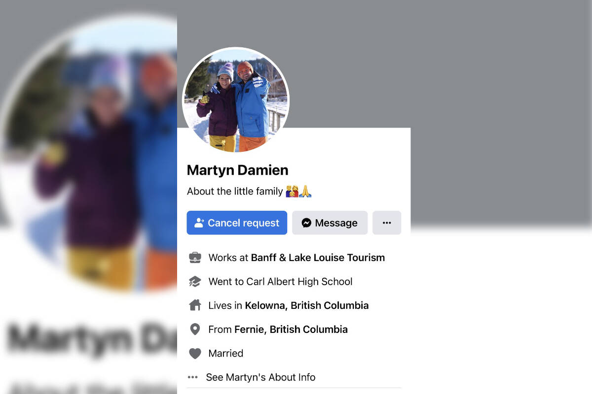 Martyn Damiens profile, a scammer on the Revy Rentals Facebook page. (Contributed by Devon Bernhagen)
