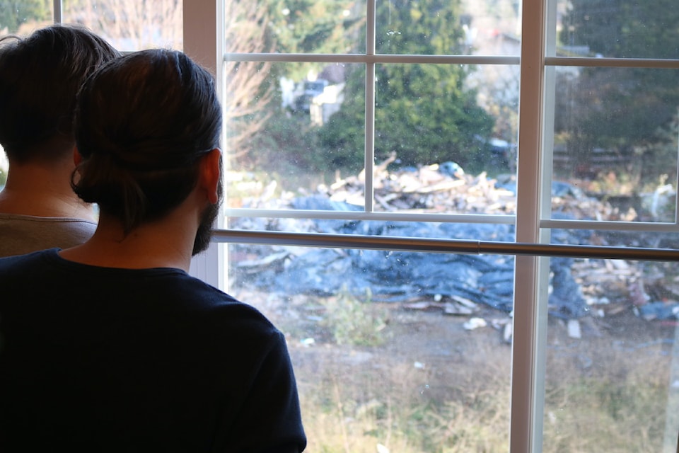 Ashley and Kevin Halldorson have been living next door to a demolished house since February 2024.