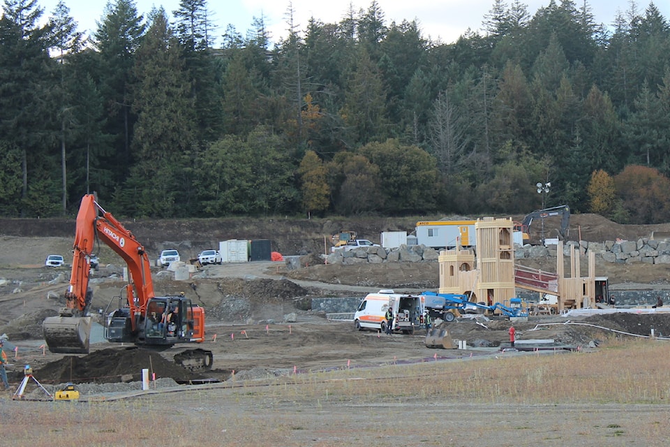 Work is underway on phase one of Quarry Park plans, which includes a playground - photo taken in mid-October.
