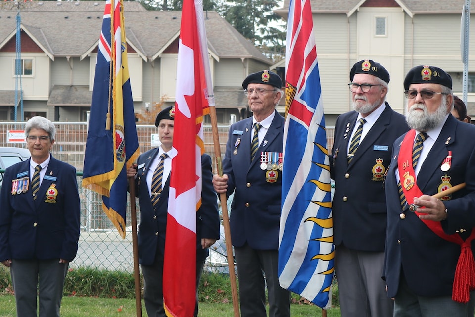 Langford veterans and Legion members supported the ceremony on Oct. 25.