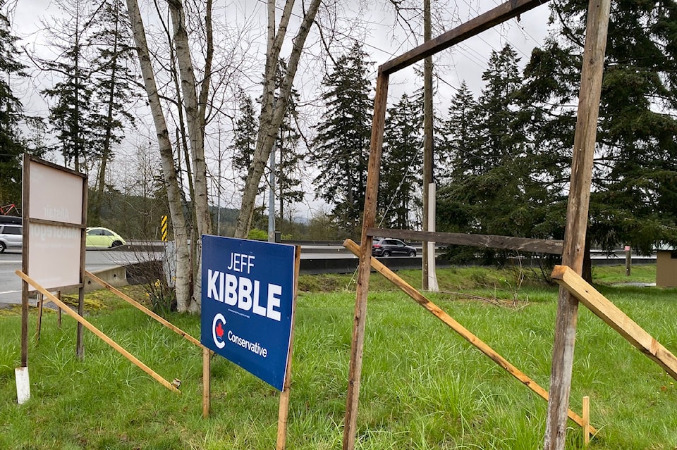 250409blairherbertelectionsignvandalised