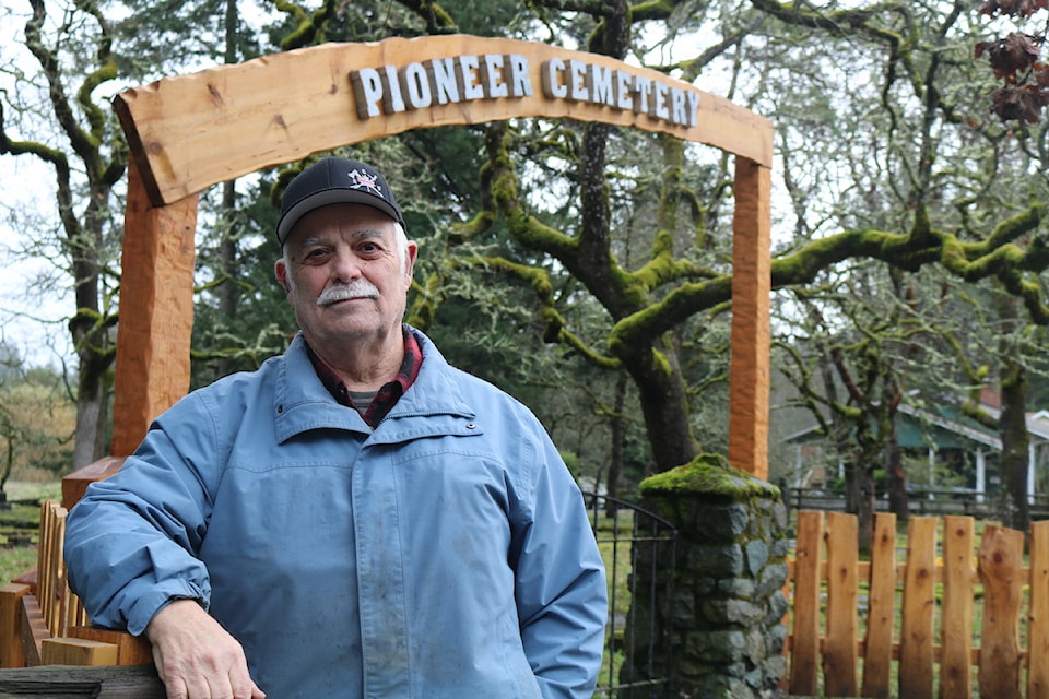 Ron Aubrey has been volunteering his time to restore the Colwood Pioneer Cemetery.