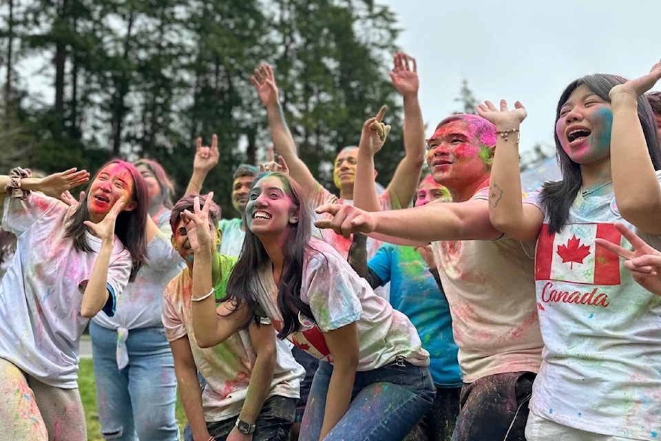 Royal Roads' student engagement team celebrated Holi, the Festival of Colours, on March 20.