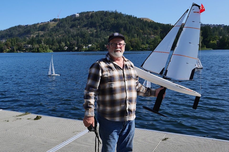 Jim Cox, vice president of the Victoria Model Shipbuilding Society, said that the group is down on Langford Lake nearly every week on a Wednesday.