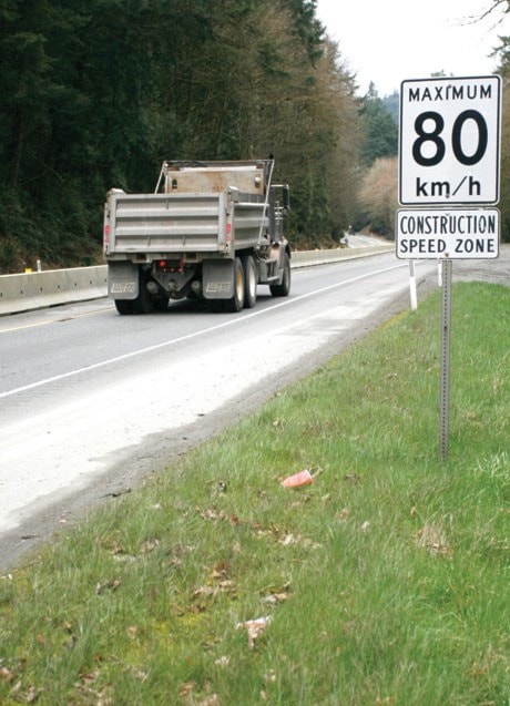 Charla Huber/News staff
file photo Malahat construction March 11, 2013