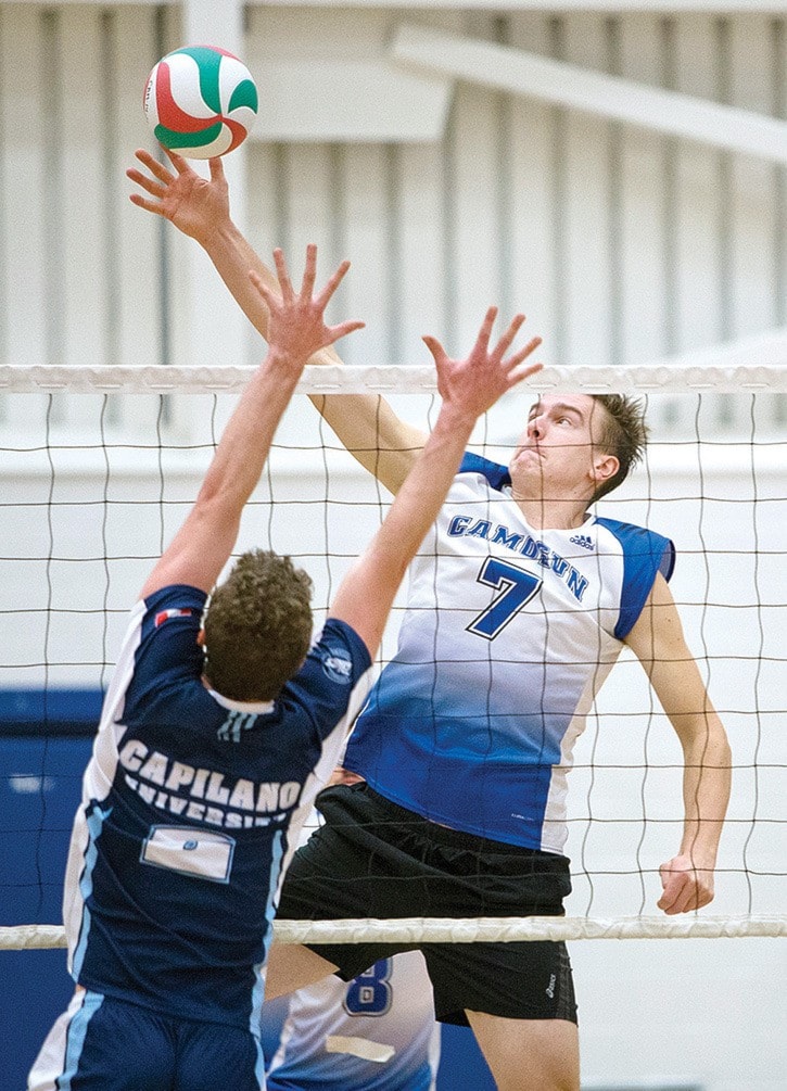 The Camosun College Chargers take on the Capilano University Blues.