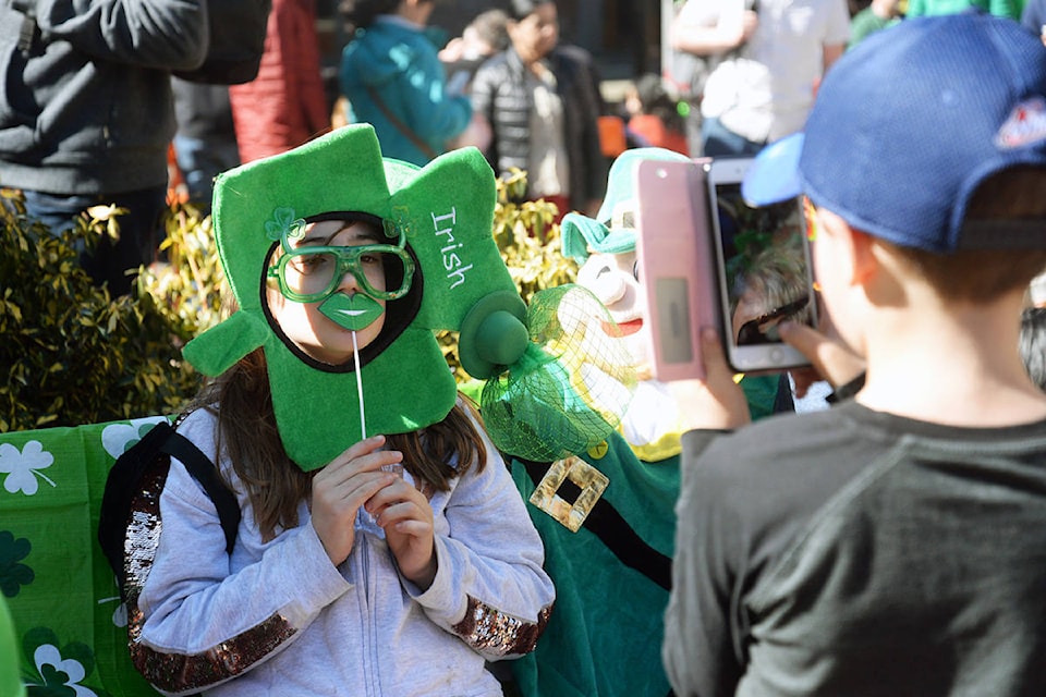 A St.Patrick’s Day themed photo booth was a popular booth at the yearly event. (Nina Grossman/News Staff)