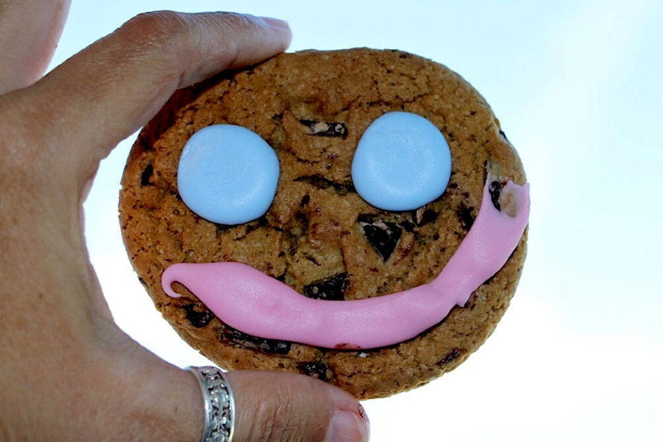 During Smile Cookie Week, delicious chocolate chunk Smile Cookies are available at all Tim Hortons restaurants for $1 each and 23 locations across Greater Victoria will donate full proceeds to the Children’s Health Foundation of Vancouver Island. (Christine van Reeuwyk/News Staff)