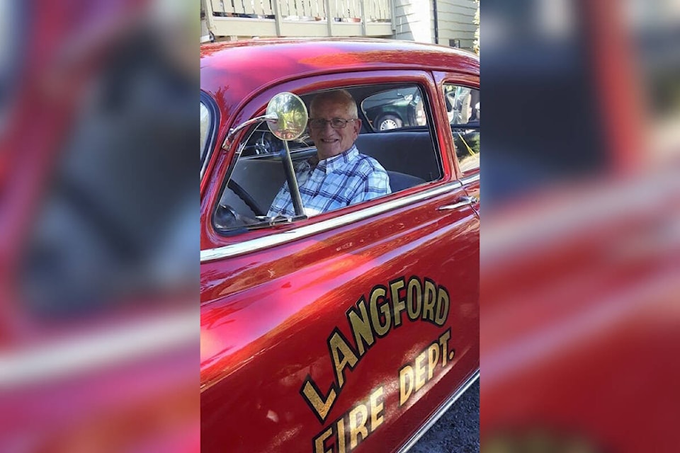 Al LeQuesne is being remembered as a loving father, husband and grandfather who was dedicated to serving and protecting the City of Langford as fire chief. He died recently at 86. (Photo courtesy of Dave LeQuesne)