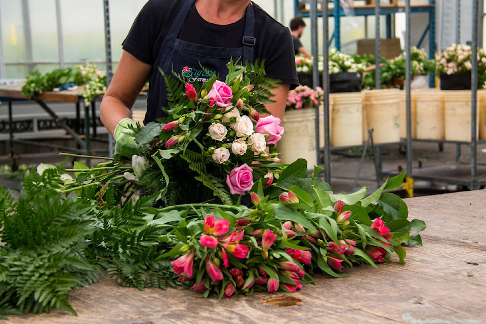 For Mother’s Day, people are pretty open to a beautiful bouquet in a variety of blooms as long as it’s nice, bright and cheerful, says one Saanich Peninsula floral supplier. That’s a good thing with weather and supply chain shortages. (Courtesy Eurosa Gardens)