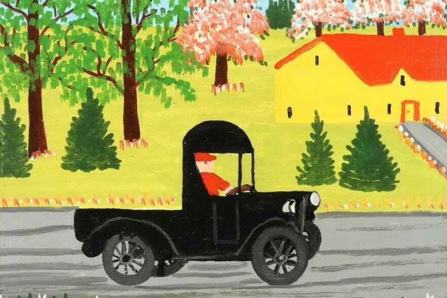 Black Truck, by Maud Lewis is among the display at Art Gallery of Greater Victoria.