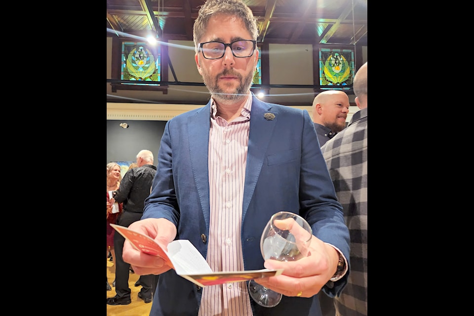 Len Fearnside was deep in thought as he perused the Wine Tasting Gala's selection card.