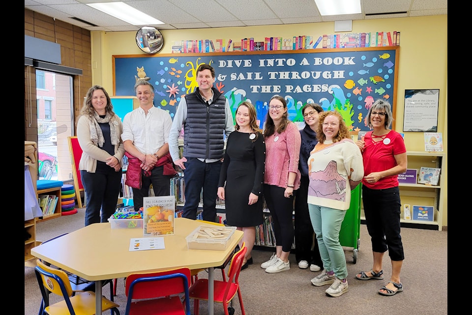 David Eby's campaign stop in Grand Forks on Tuesday, Oct. 1 included a tour of the Public Library and a photo op with the staff.
