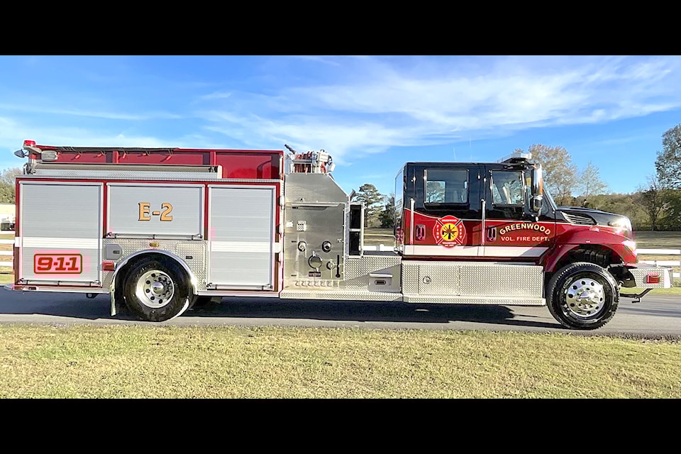 This enhanced image shows the 018 Sutphen International Commercial Pumper Greenwood City Council approved for purchase, with digital decals to show how it will look once it joins the fire department fleet. 