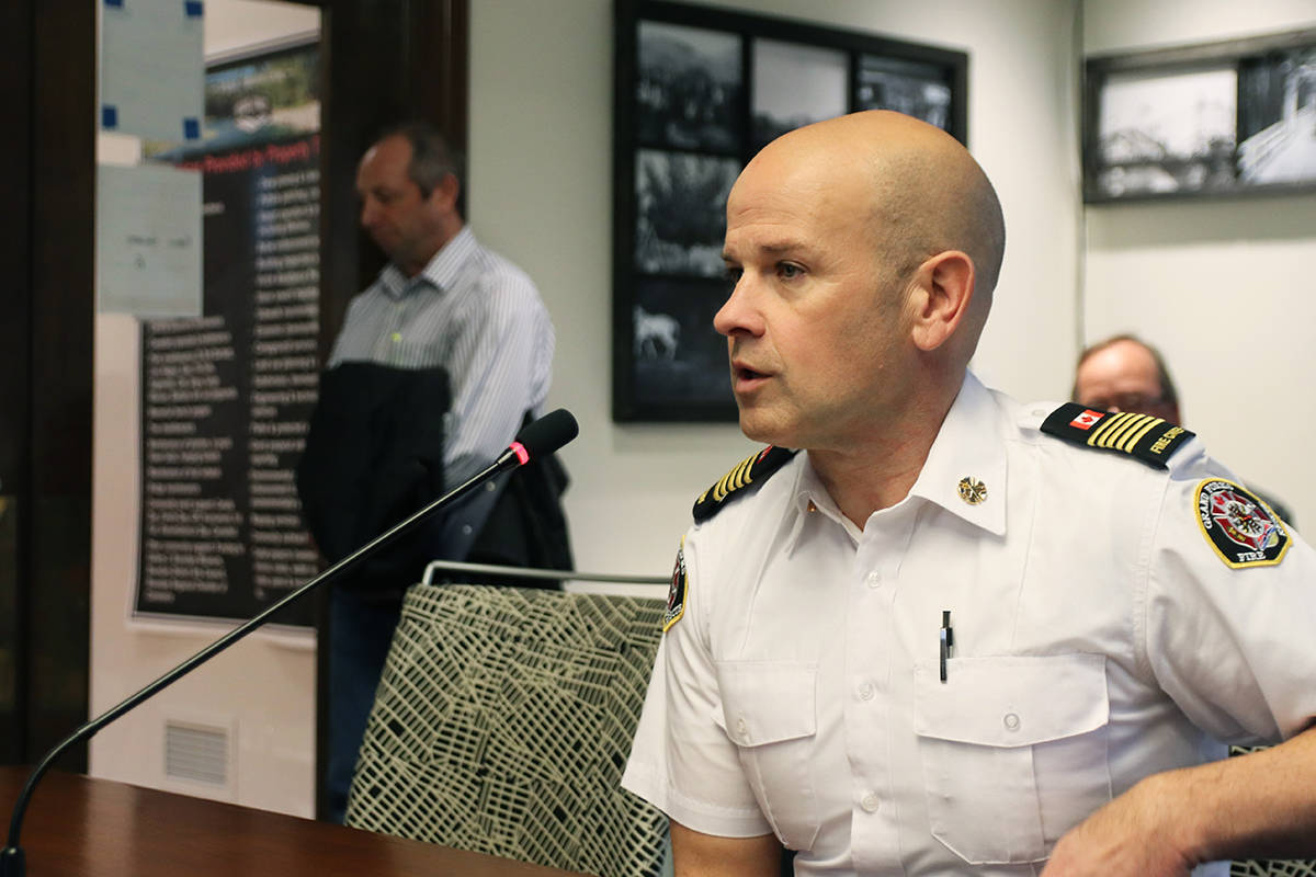 Grand Forks Fire/Rescue Chief told the Committee of the Whole that hed hand-delivered a cease and desist letter with a service fee to 9175 Granby Rd. Photo: Laurie Tritschler