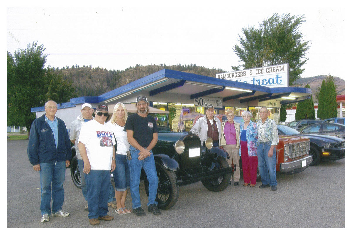 The Tastie Treat (originally Tastee Freez) has long been home to Grand Forks resident car club, The Bandits, shown here in a photograph circa 2000. Photo courtesy of Evelyn Kimmel (née Holoboff)