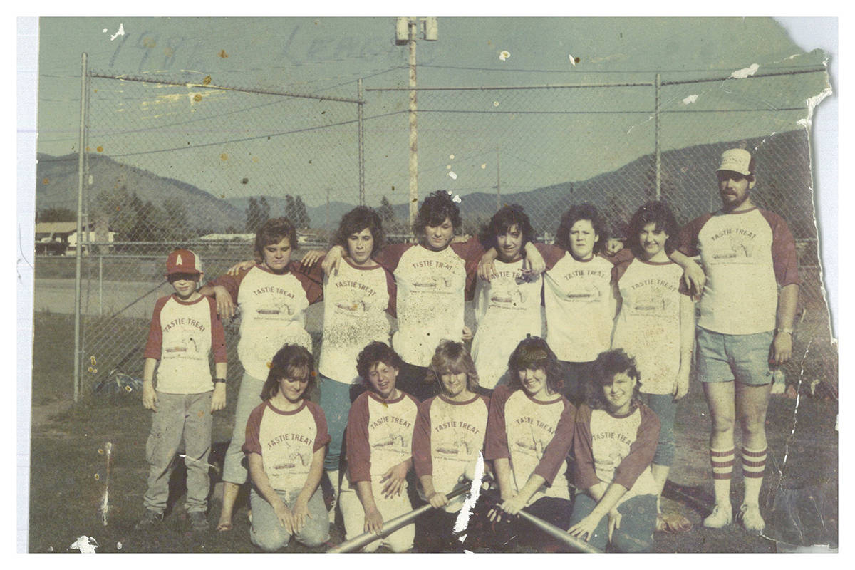 The Tastie Treat sponsored the Kimmel childrens little league baseball teams, coached by husband Gary (pictured far right). Photo circa 1986, courtesy of Evelyn Kimmel (née Holoboff)