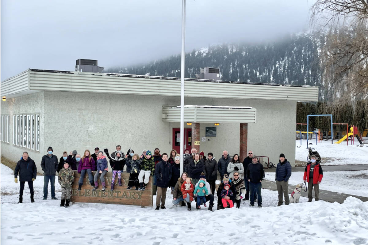 Midway residents gather at the village elementary school Sunday, Feb. 6. Photo courtesy of Tasha Holingsworth