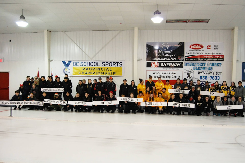 Young curlers from across the province attended the High School curling championships in Terrace last week. (Submitted photo)