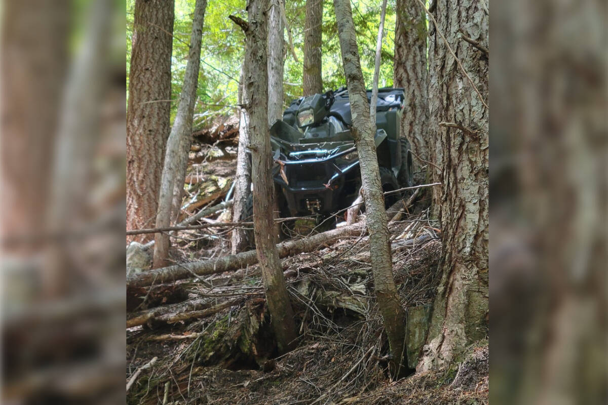 The ATV at the scene of the incident. (Contributed by Bri McQuair)