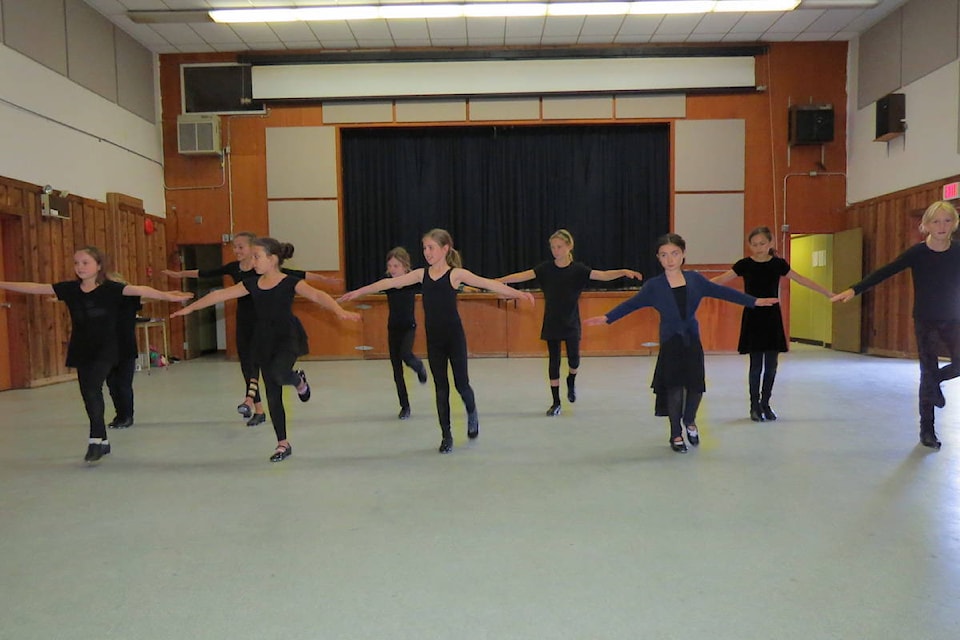 A dozen kids from Haida Gwaii took part in a week long dance camp, ending with a tap performance at the Howard Phillips Community Hall. (Archie Stocker Sr. / Haida Gwaii Observer)