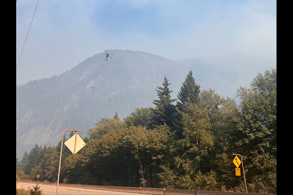 The Sailor Bar wildfire on Aug. 24. A travel advisory is in effect between Yale and Boston Bar.
