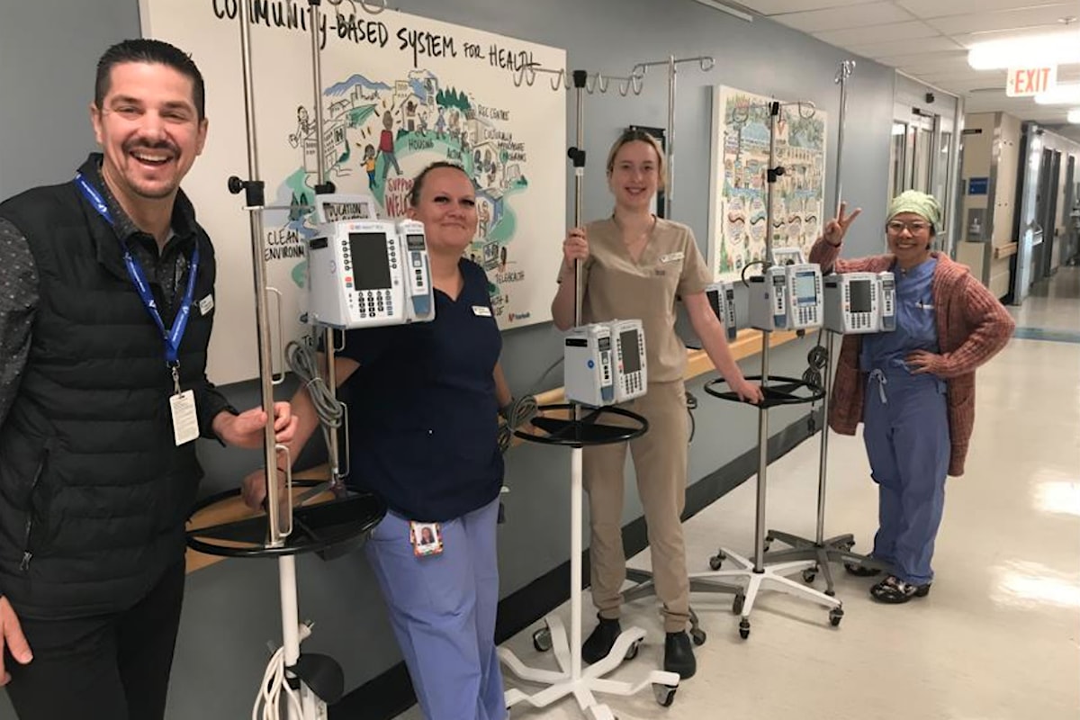 Hope's Fraser Canyon Hospital receives 5 IV pumps from health care foundation