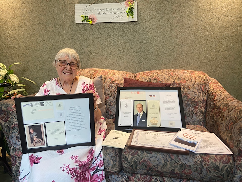 Nancy Perry Young with royal correspondence