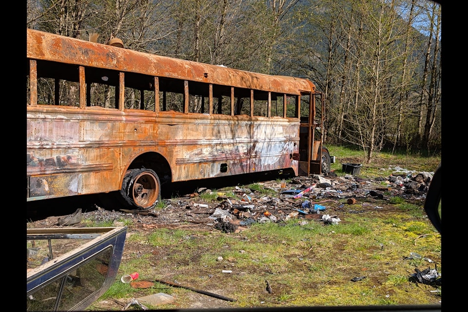 The encampment located on the south side of Highway 1, between Exit 165 and Exit 168. Two residents have sent a letter to the province expressing concern over the wildfire and safety concerns it poses to Hope. 