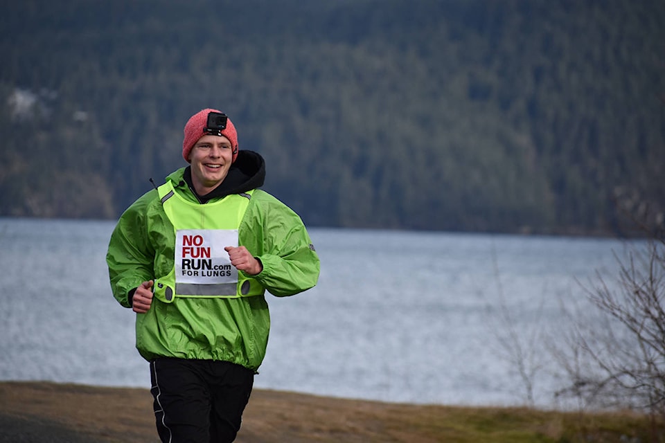 Zack Martyn kicked off his No Fun Run on Friday morning (Feb. 19). (Grace Kennedy/The Observer)