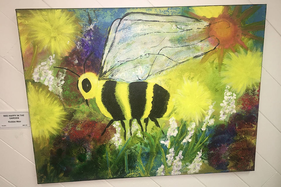 Robbie Weir’s “Bee Happy In The Garden” is on display during Hope Arts Gallery’s Retrospective 12 show. (Photo/Hope Arts Gallery)
