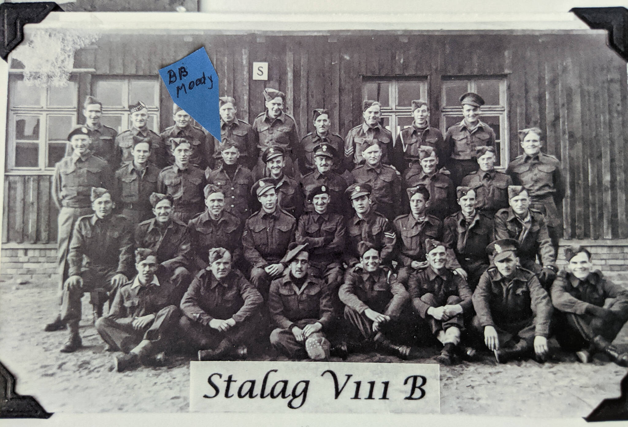 A photo of the Canadian captives being held at German POW camp, Stalag VIIIB.