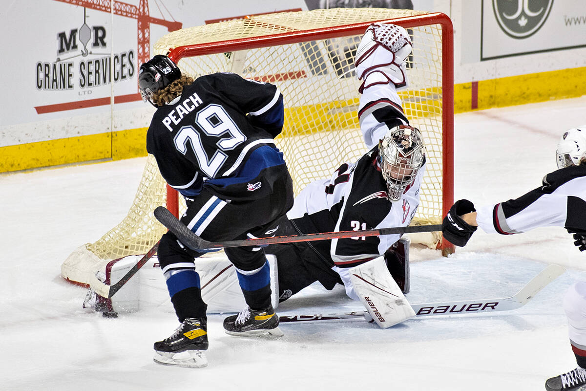 Saturday night, Dec. 11, in Victoria the Vancouver Giants fell 5-2 to the Victoria Royals. The goals came from Justin Lies and Ethan Semeniuk and Will Gurski made 36 saves. (Jay Wallace/Special to Langley Advance Times)