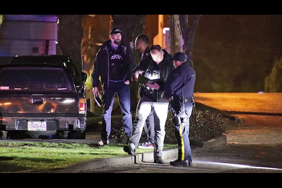 Surrey RCMP do not believe a shooting Thursday night (March 10) in the Guildford area was associated to the Lower Mainland gang conflict. (Shane MacKichan photo)