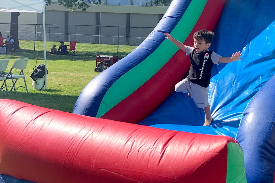 Kids enjoyed taking turns on inflatables at 6th Ave. Park in Hope as part of the Canada Day celebrations. (Jessica Peters/Hope Standard)