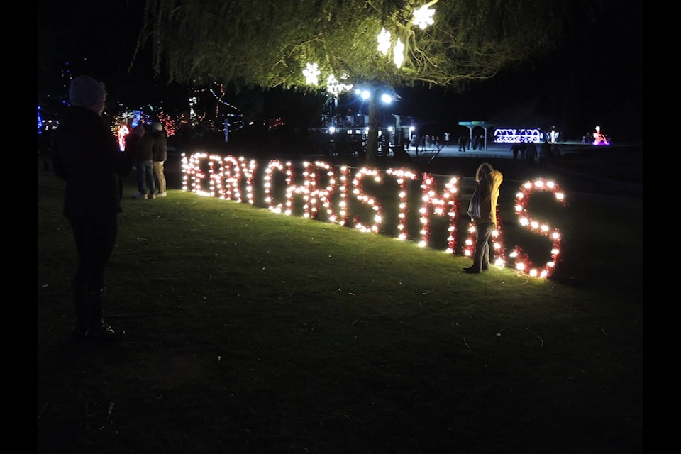 Lights by the Lake opened Saturday evening along the shores of Harrison Lake. (Adam Louis/Observer)