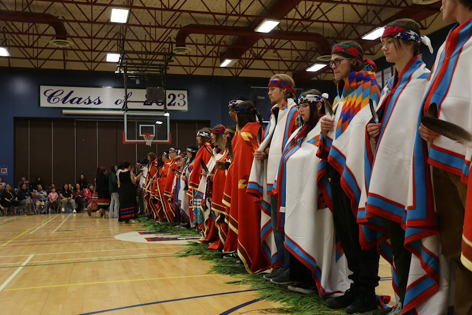 Graduates from Hope Secondary School (HSS) were honoured with a Blanket Ceremony to mark their next stage in life. (HSS Indigenous Education and Resources)