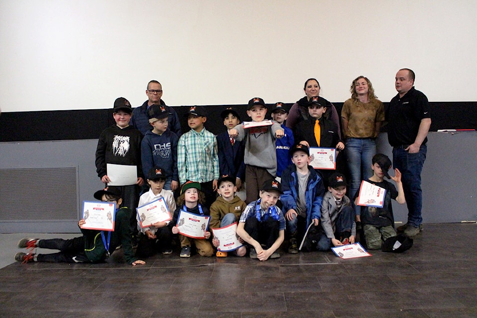 Houston Minor Hockey Awards were held at The Plaza on April 2. The event started at 6 p.m. with family, friends, coaches, support people and the young athletes all in house. The coaches did a wind up of the season and gave their players supportive words to take with them to next season. Here are the results: Most Dedicated: U7-Kyler L'Hirondelle, U9- Elias Kinsey, U11- Chase Miller, U13- Corey Clarke & Mylee Roney and U18- Liam Rennie. Most Improved: U7- Bohdi Timms, U9- Tucker Schulmeister, U11- Merrick Giesbrecht, U13- Kale Tobin and U19- Jason Moman. Most Team Spirit:  U7- Phoenix Cole, U9- Jacob Clarke, U11- Brody Moman, U13- Linden Sjoden and U18- Michaela Vigneaux.  certificates and awards are sponsored by the Esso Medals Program. Everyone on the team received a certificate.