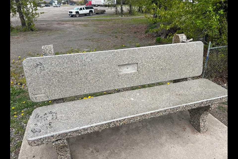 An in memoriam plaque has been stolen from a District of Houston bench.
