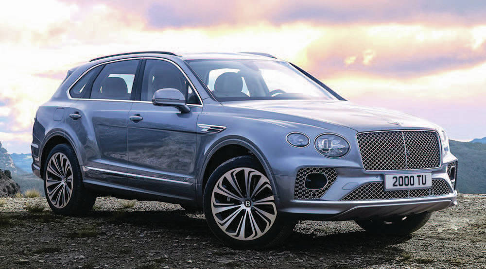 A plug-in version of the Bentley Bentayga utility vehicle already exists and the company has plans to electrify two other vehicles. PHOTO: BENTLEY