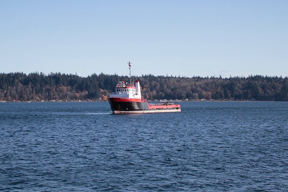 The CanPac Valour will be laying the cable for the project. Photo by Marc Kitteringham / Campbell River Mirror