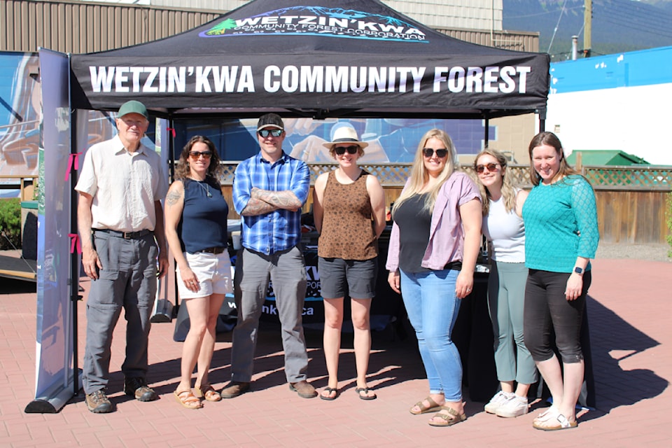 Wetzin'kwa Community Forest board members at their celebration for 2024 grant recipients July 6. From left: 